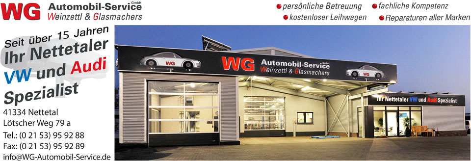 WG Automobil-Service GmbH - Seit über 15 Jahren ihr Nettetaler VW und Audi Spezialist